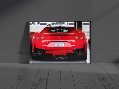 Ferrari 812 Superfast Neon Poster | Luxury Car Wall Art