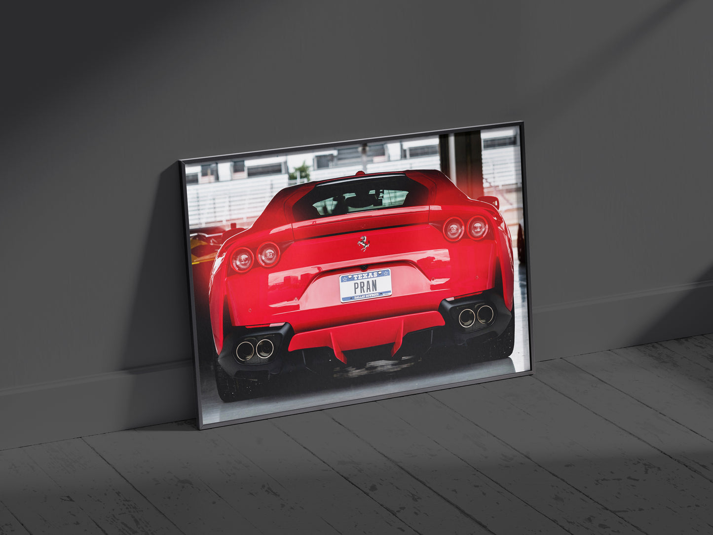 Ferrari 812 Superfast Neon Poster | Luxury Car Wall Art