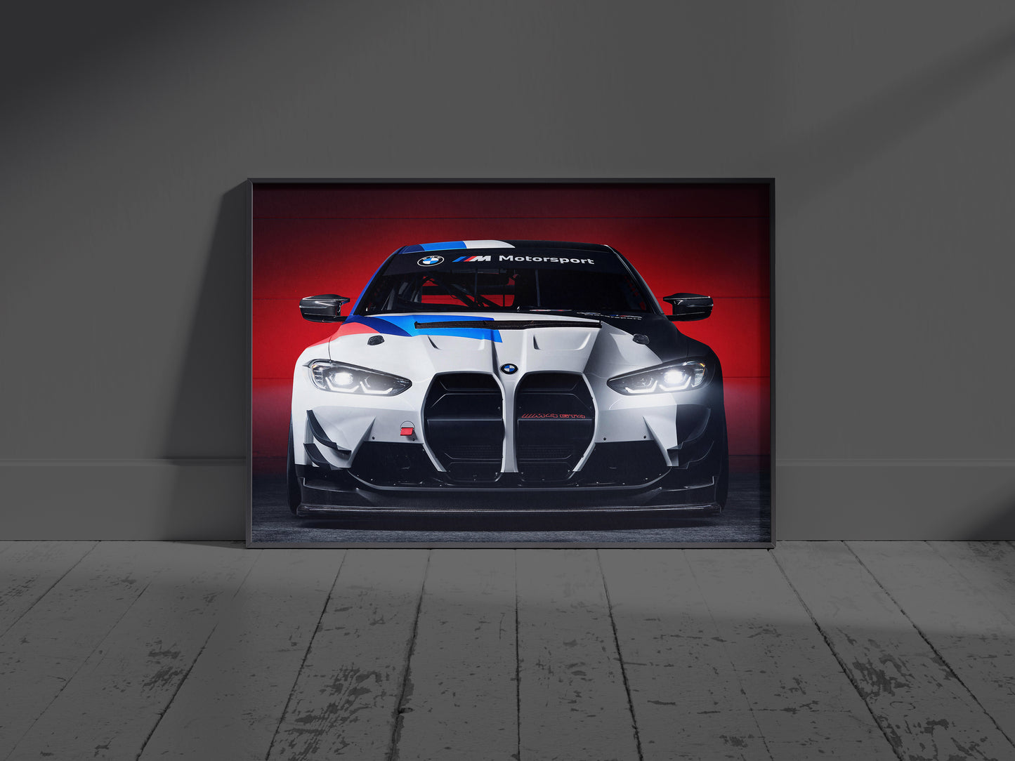 BMW M4GT Neon LED Poster